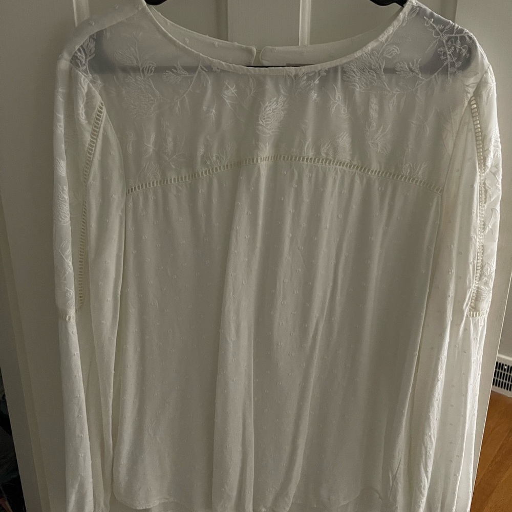LOFT Embroidered Blouse